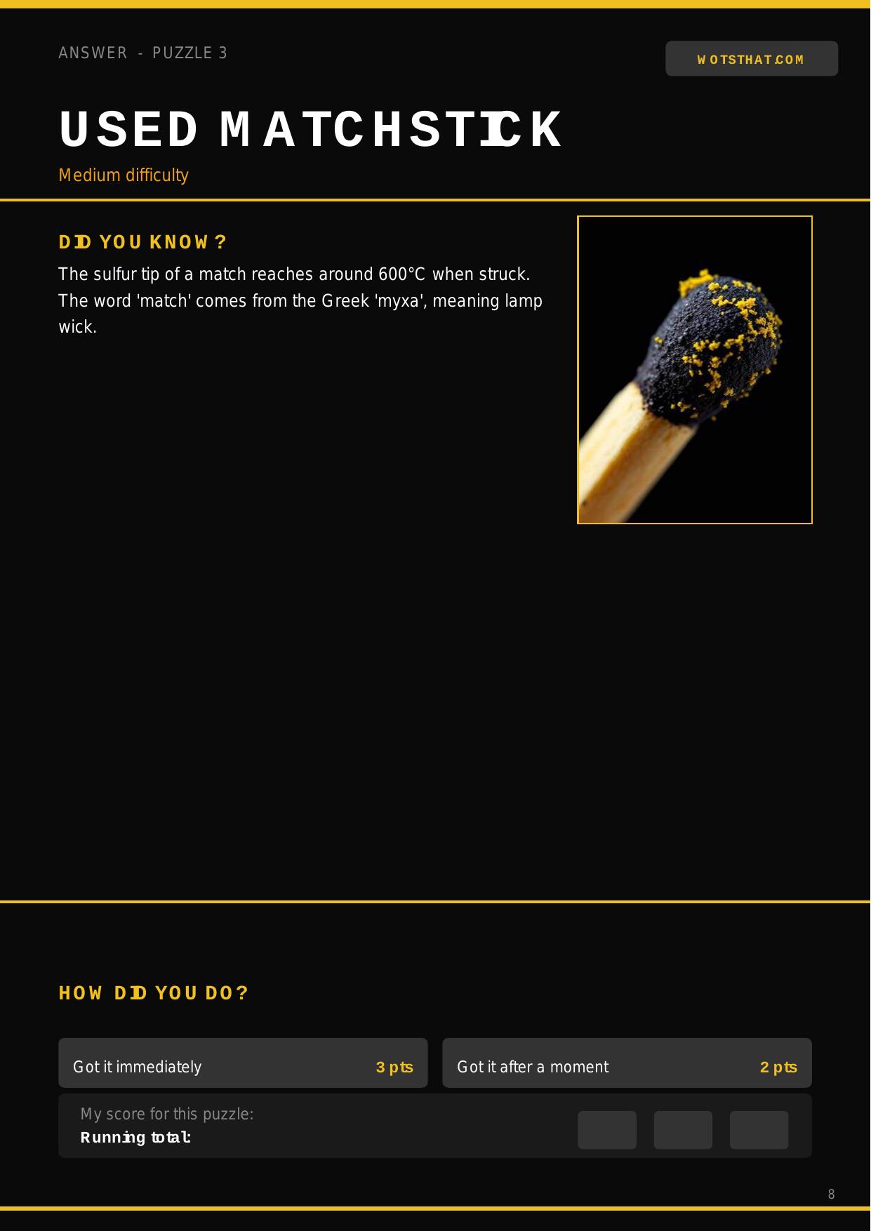 Sample answer page